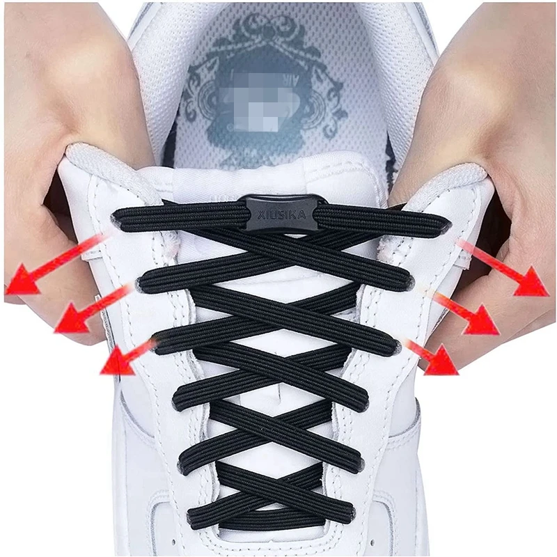 Top Trends: New No Tie Shoe Laces Elastic Laces Sneakers Flat Shoelaces Without Ties Kids Adult Quick Shoe Lace Rubber Bands For Shoes Shoppable Styles