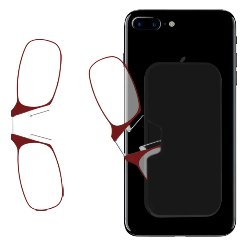 Top Trends: Nose Clip Reading Glasses Men Tr90 Focus Plus Portable Foam Nose Glasses Transparent Eyeglasses Folding Glasses In Case Shoppable Styles