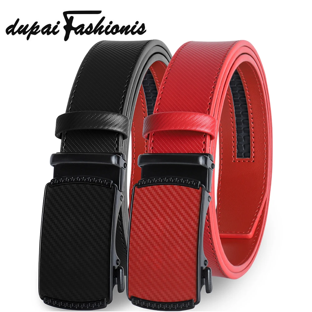 Top Trends: DUPAI FASHIONIS Genuine Cow Leather Automatic Belt For Men Formal Automatic Buckle Belt Genuine Leather Mens Business Strap Shoppable Styles