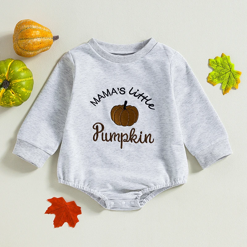 Top Trends: Halloween 0-2Y Baby Clothes Pumpkin Letter Embroidery Toddler Sweatshirt Rompers Long Sleeve Jumpsuit For Newborn Infant Shoppable Styles