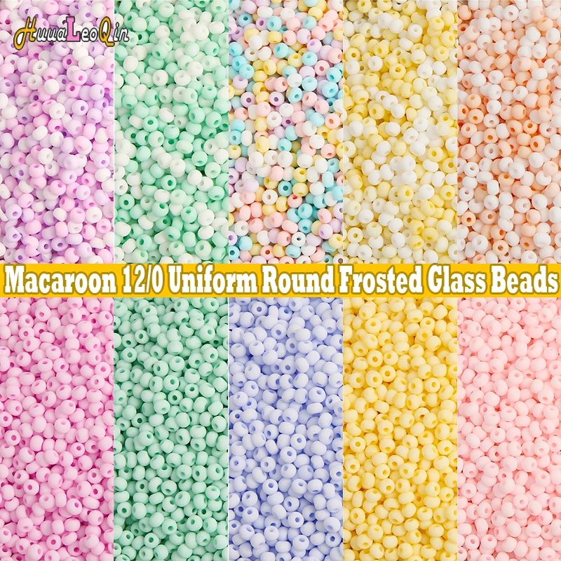 Top Trends: 5g / 10g Macaroon 12 / 0 Uniform Frosted Glass Beads Matte Opaque Spacer Seed Beads For Jewelry Making DIY Charms Handmade Bracelets Shoppable Styles