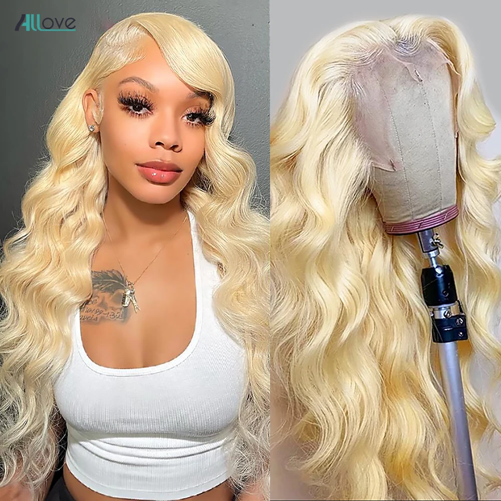 Top Trends: Allove 13x4 613 Blonde Lace Front Wig Human Hair HD Transparent Body Wave Human Hair Wigs For Women Glueless Brazilian Hair Wigs Shoppable Styles