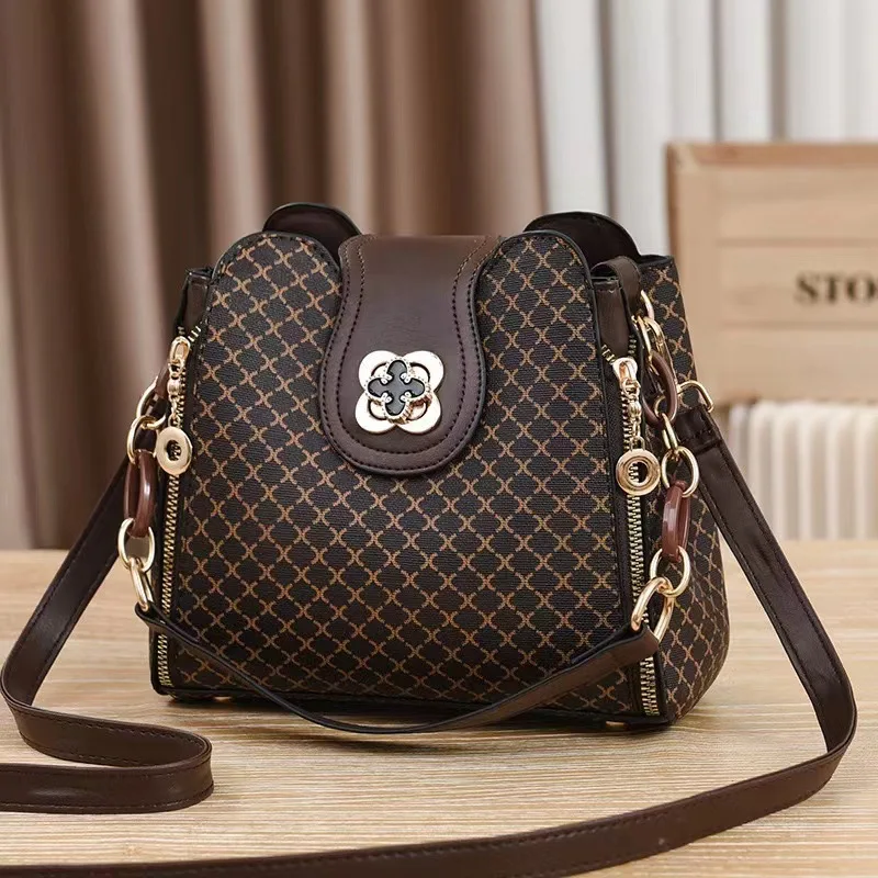 Top Trends: New Women Handbag Bag For Women Shoulder Crossbody Bag Flip Check Print Large Capacity Single Shoulder Straddle Bag Shoppable Styles