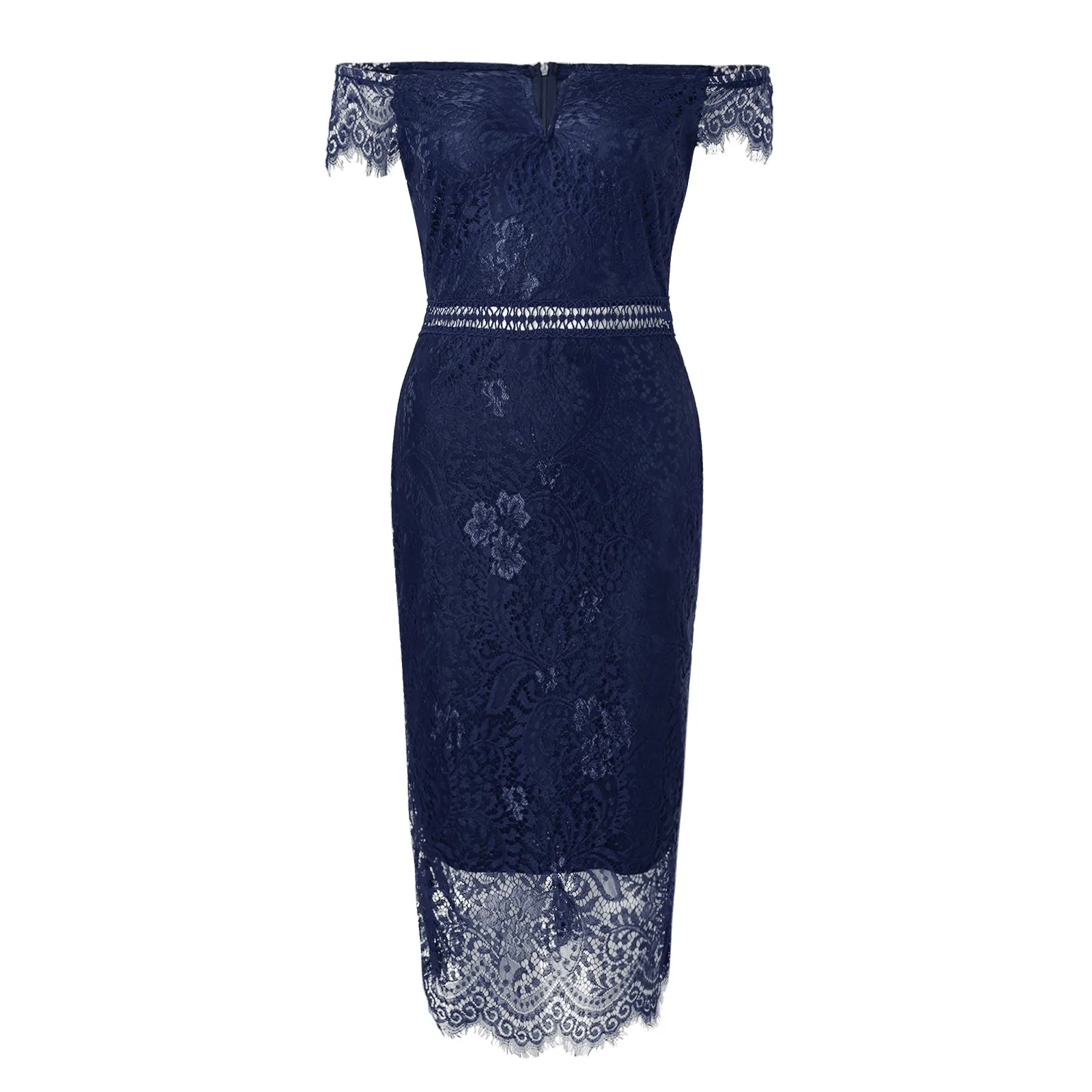 Top Trends: Elegant Sexy Dress Lace Hollow Backless Elegant Party Chic Retro Dress Women Solid Color Lace Dresses 2023 New Clothing Vestido Shoppable Styles - Image 5