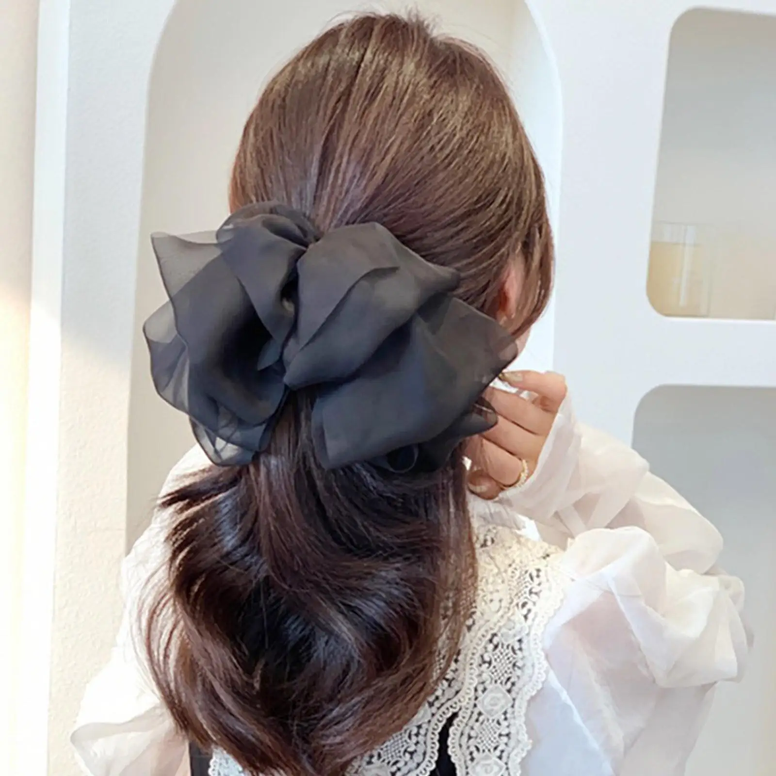 Top Trends: New Girl Big Bow Hair Clips Barrettes Bow Knotted Long Ribbon Chiffon Hairpin For Women Girls Hair Accessories Hairband Shoppable Styles