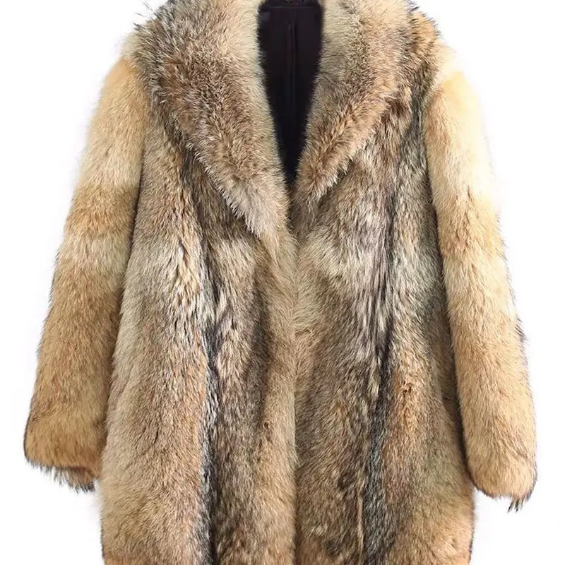 Top Trends: 2021 High-end Direct Sales Men's Medium And Long Wolf Fur Coat Fur Coat Mink Fur Coat Men Shoppable Styles - Image 6