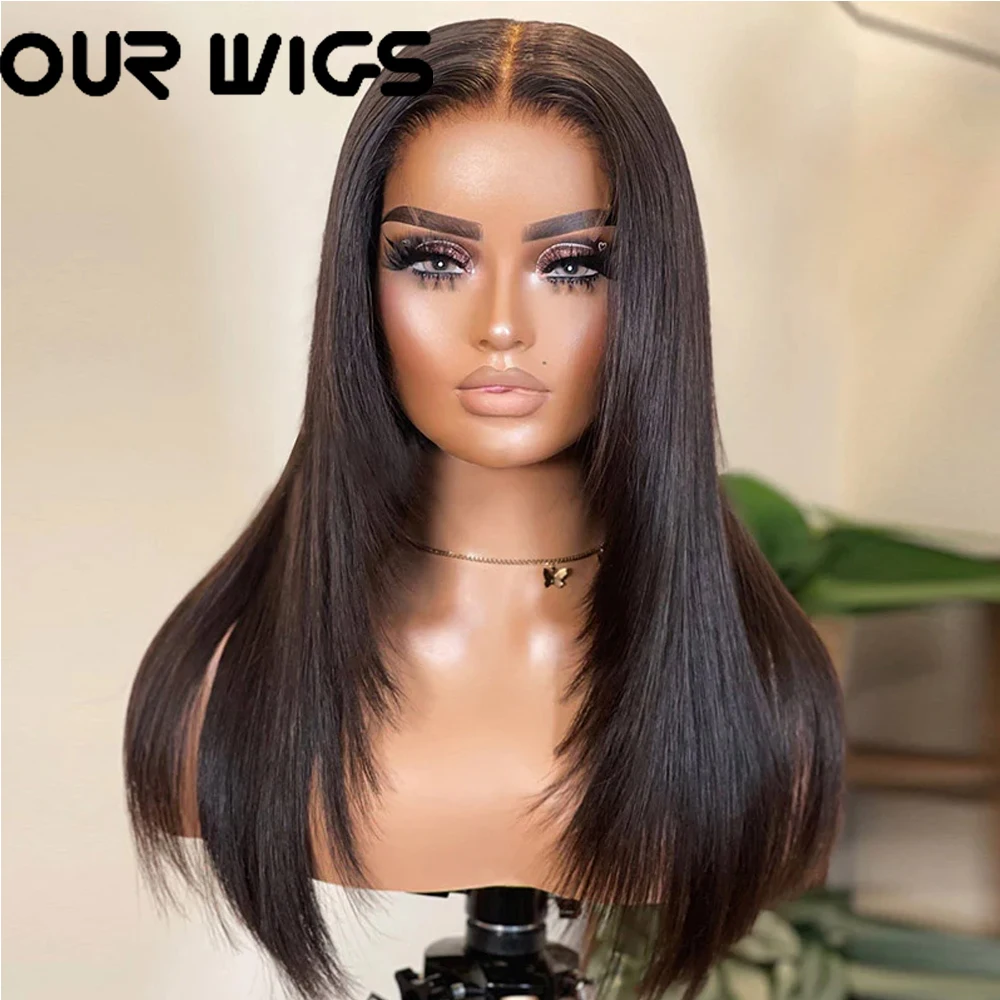 Top Trends: Layered Cut Lace Front Wigs Synthetic 613 Pre Plucked Natural Hairline Layered Straight Lace Frontal Wigs For Women Glueless Wig Shoppable Styles