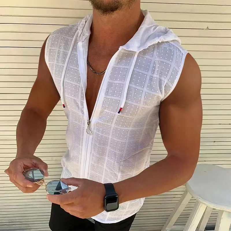 Top Trends: Summer Fashion Sleeveless / Long / Short Sleeved Hoodie Zipper T Shirt Casual Plaid Print Open Stitch Beach Sun Protection Clothing Shoppable Styles