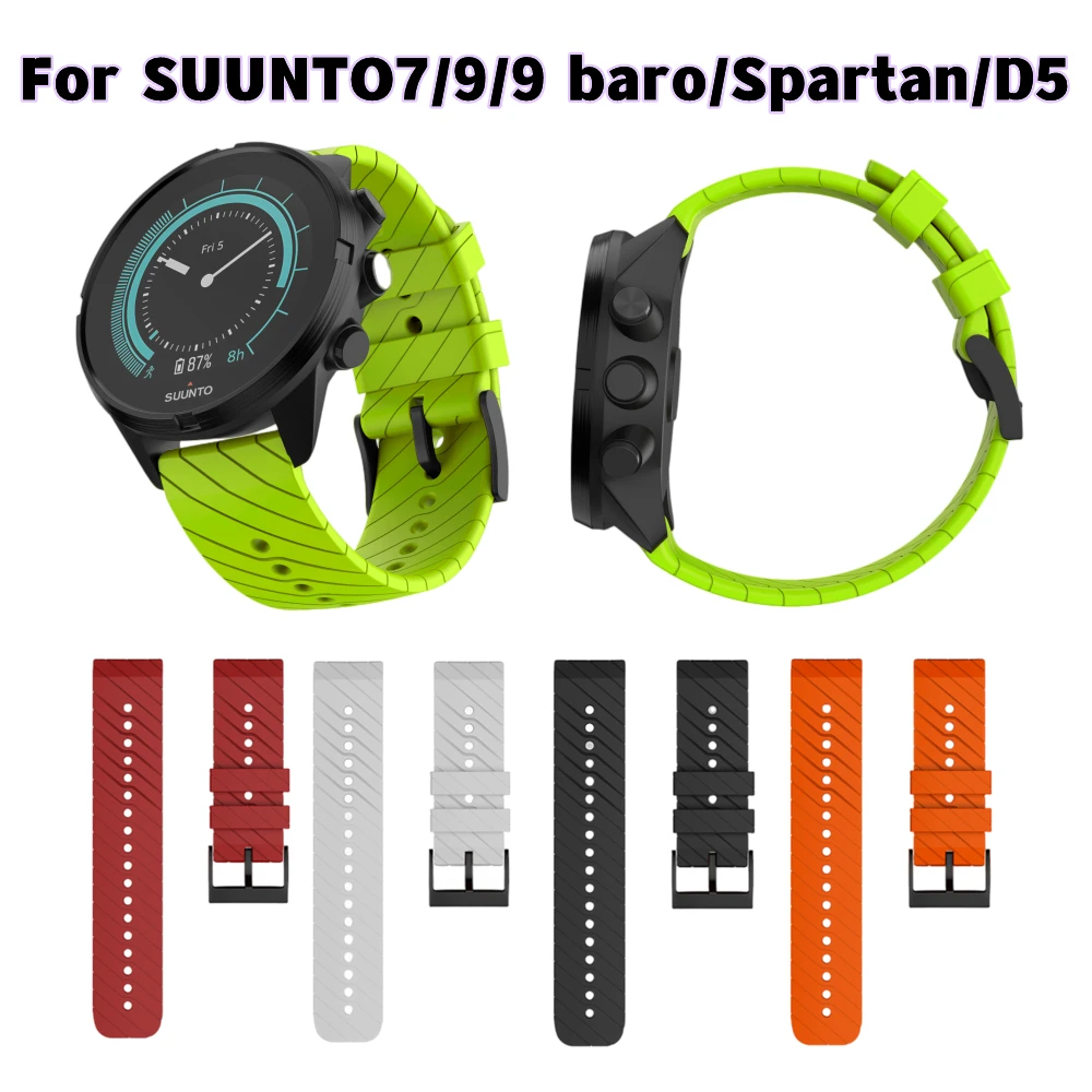 Top Trends: 24mm Silicone Smart Watch Strap For Suunto 7 Wristband Bracelet For Suunto 9 / 9 Baro / Spartan Sport Wrist Hr New Rubber Band Shoppable Styles