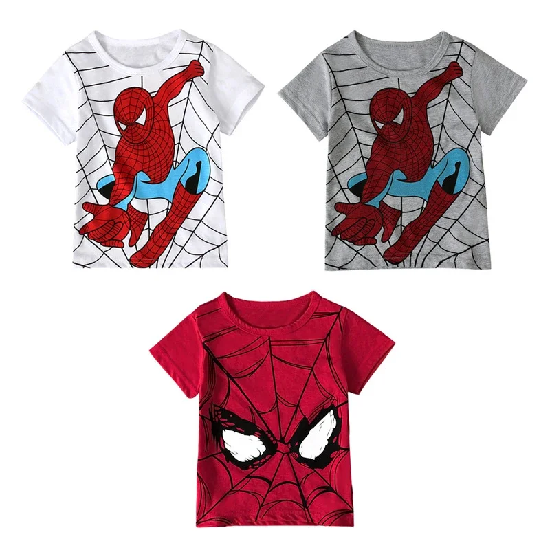 Top Trends: Disney Summer New Children's Clothing Printing Cartoon Children's T-shirt Spiderman Short Boy Children's Shirt Sweat-abso Shoppable Styles