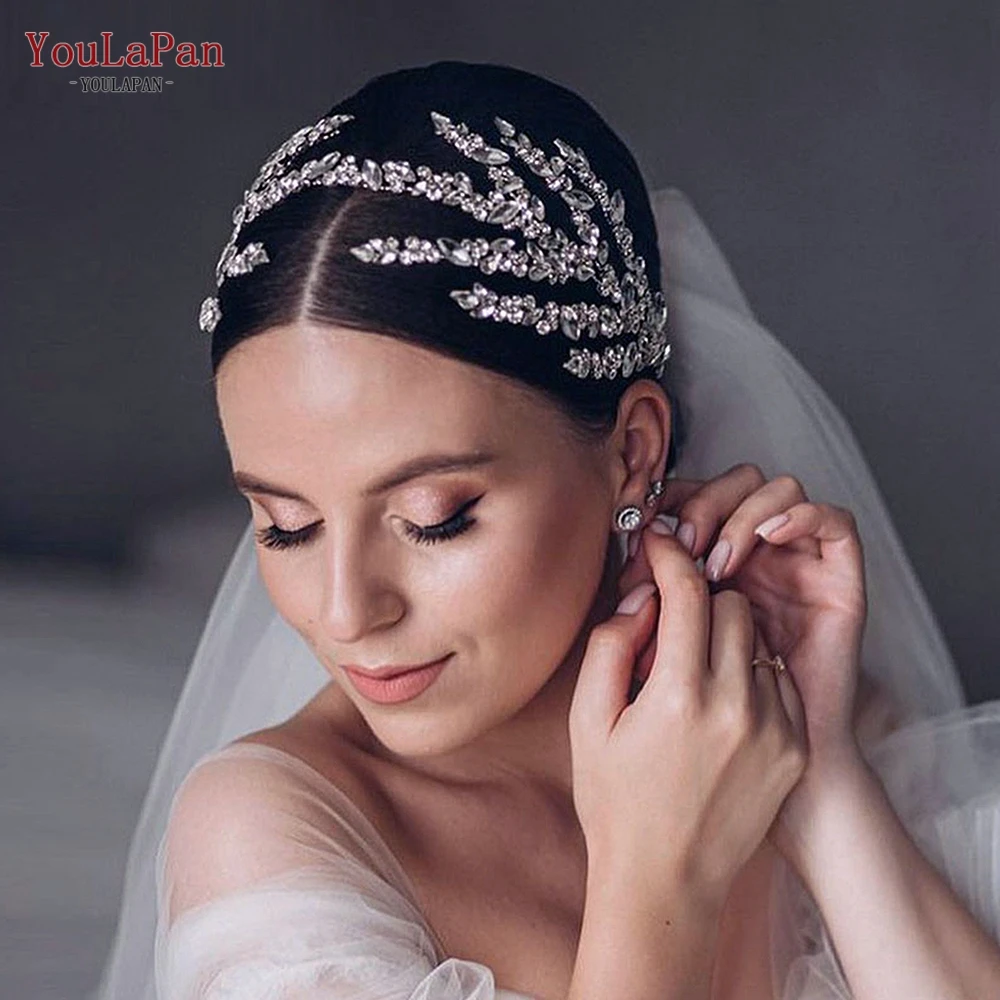 Top Trends: TOPQUEEN Bridal Headband Handmade Rhinestone Wedding Headpiece Hair Accessories Woman Headwear Bridal Tiara For Party HP425 Shoppable Styles