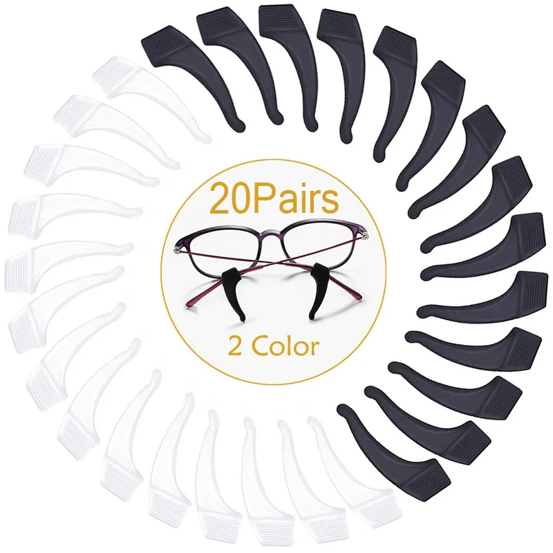 Top Trends: 20Pairs Anti Slip Ear Hook Eyeglass Eyewear Accessories Eye Glasses Silicone Grip Temple Tip Holder Spectacle Eyeglasses Grip Shoppable Styles