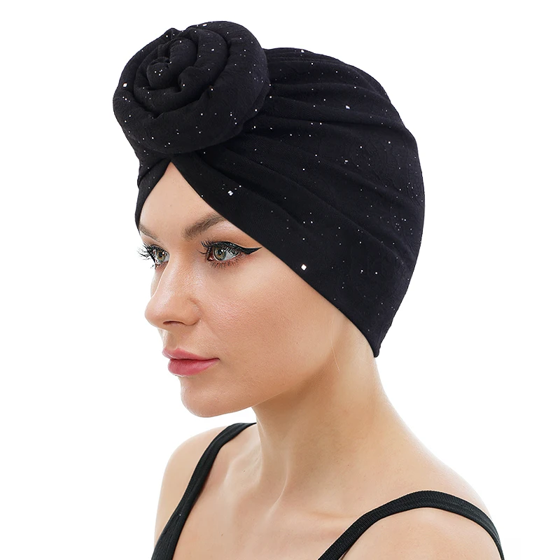 Top Trends: New Top Knot Turban Stretch Headwrap Soild Color Doughnut Muslim Hijab Women Party Wedding Headwear Bandanas Hair Accessories Shoppable Styles