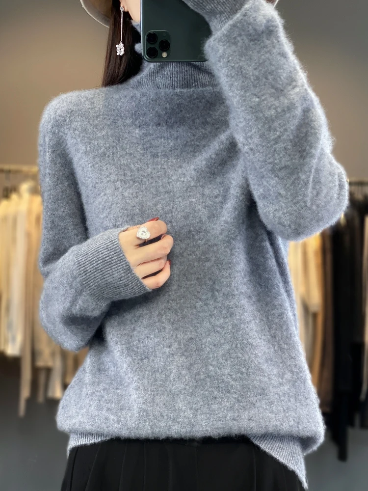 Top Trends: Autumn Winter Women Clothing Jumper 2023 Fashion 100% Merino Wool Tops Jerseys Sweater Turtle Neck Long Sleeve Pullover Knitwear Shoppable Styles