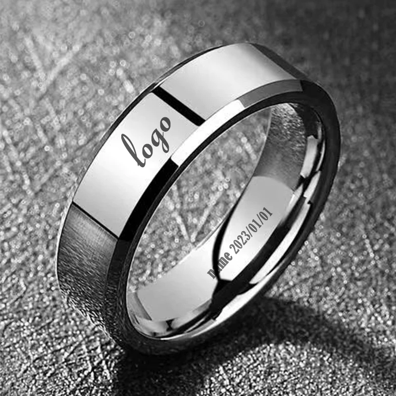 Top Trends: Fashion Classic Simple Carving Logo Name Jewelry Personalized Men's And Women's Rings Customized Anniversary Jewelry Gifts Shoppable Styles