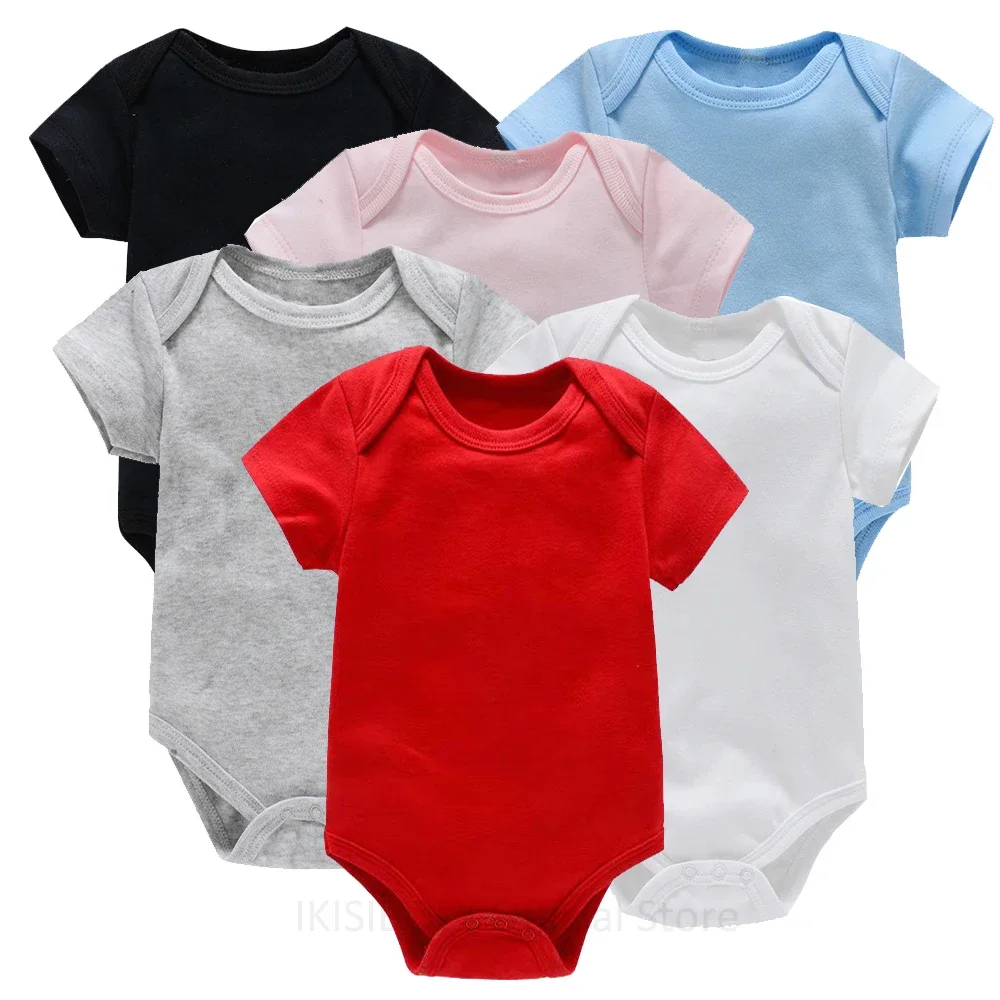 Top Trends: Unisex Short Sleeve Rompers For Baby Boys Girls Clothes 0-24M Cotton One-piece Bodysuits For Newborn Infant Kids Overalls Onesie Shoppable Styles