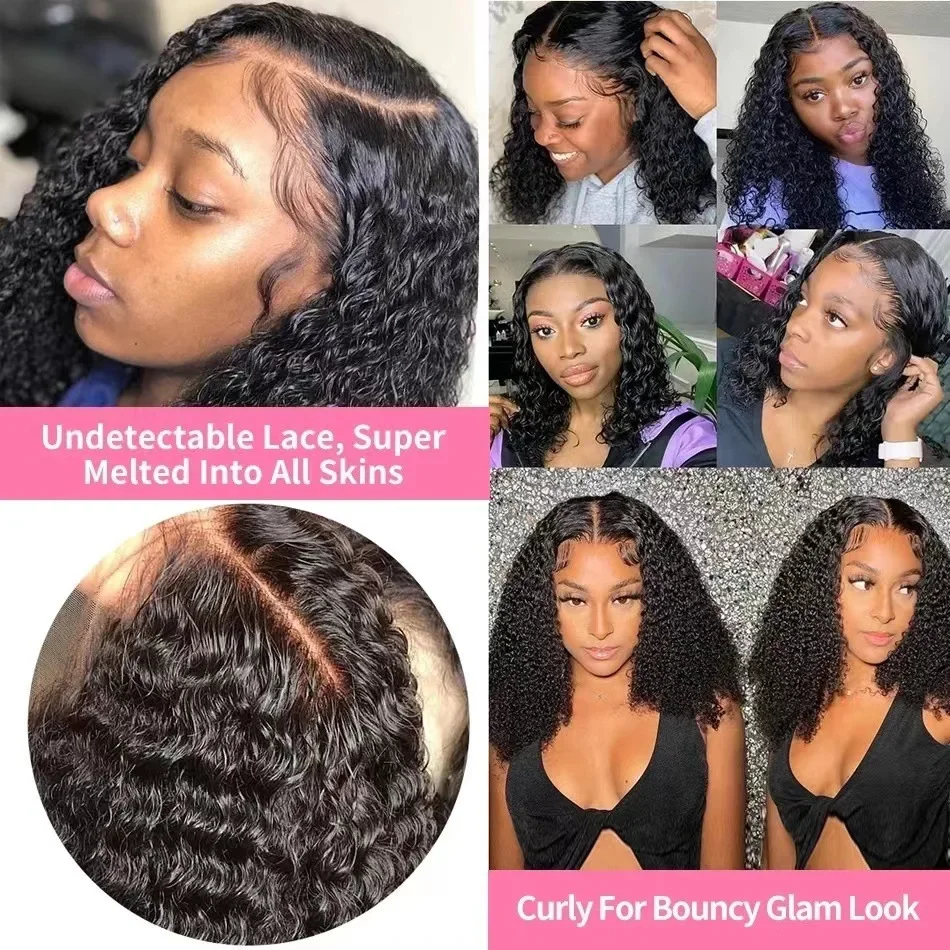 Top Trends: New Wigs Front Lace Wig Cover Black Small Roll Wig Head Cover Brazilian Front Wig Short Wig Deep Wave Non Adhesive Closed Wig Shoppable Styles - Image 5