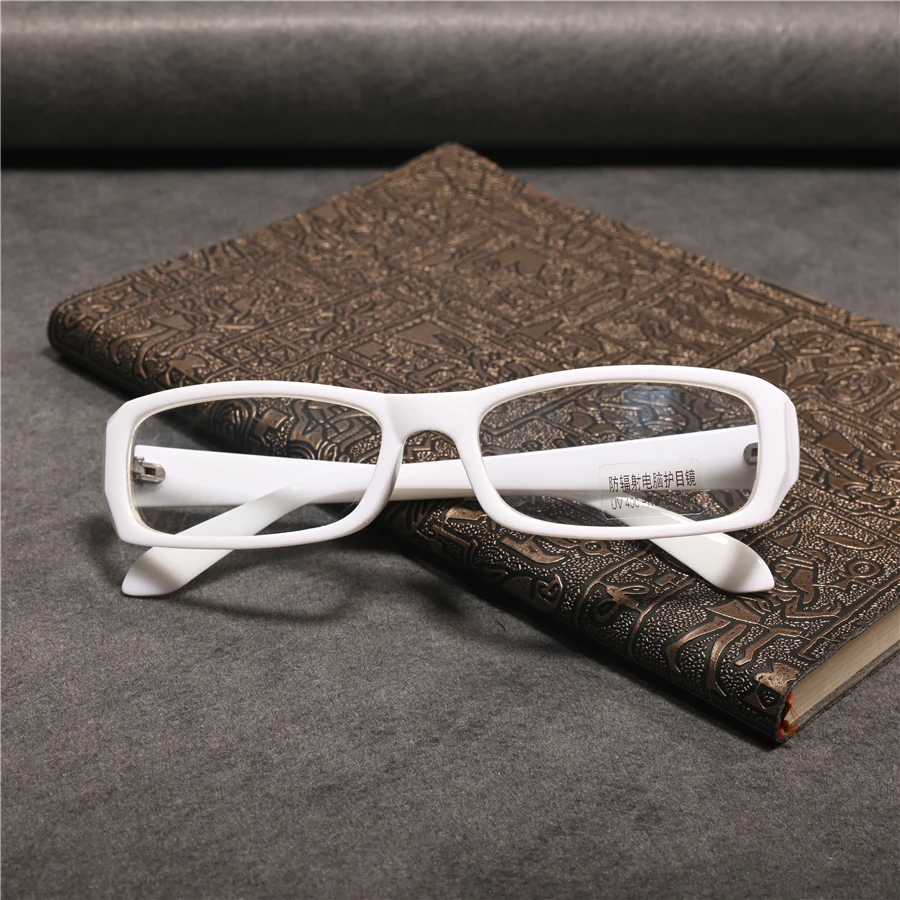 Top Trends: Cubojue White Reading Glasses Men Women Anti Blue Light Prescripton Eyeglasses Frames Female Narrow Rectangle Black Spectacles Shoppable Styles