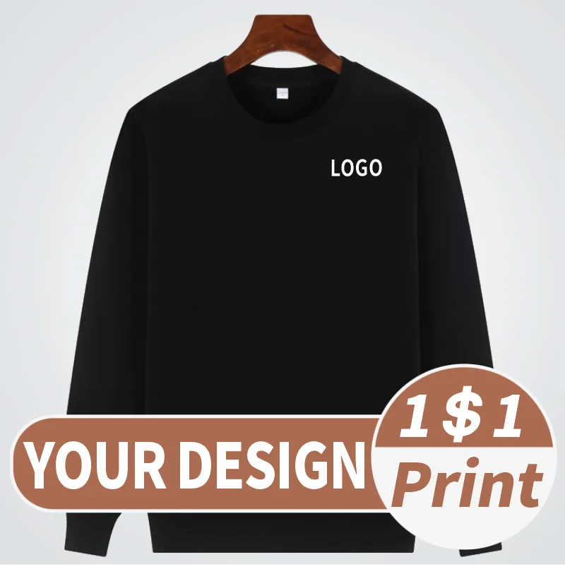 Top Trends: Customized Casual Sweaters T-shirt Making Logo Team Clothing Embroidery Print Of Long Sleeved Work Clothes For Autumn And Winter Shoppable Styles