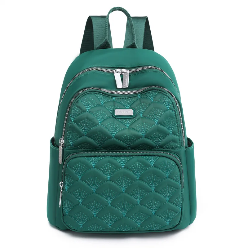 Top Trends: 2023 New Women Nylon Backpacks Multi-Layers Casual Travel Bags Embroidery School Bags For Teenager Girls Mochila Feminino Shoppable Styles