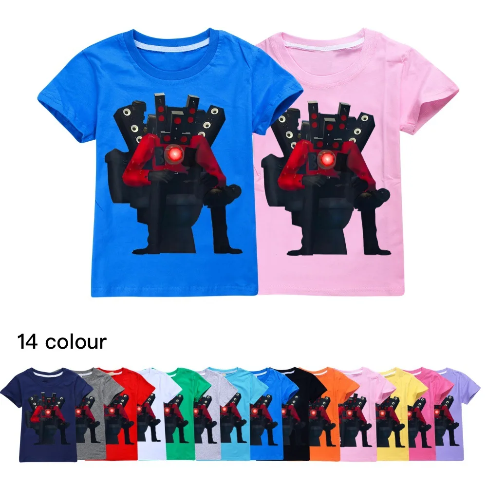 Top Trends: Game Skibidi Toilet Tshirt Kids Short-sleeved 3D Colorful Print Speakerman T-shirt Baby Boys Summer Streetwear Girls Casual Tops Shoppable Styles