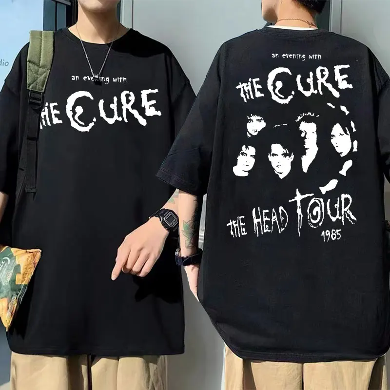 Top Trends: Rock Band The Cure The Head Tour Graphic Print Tshirt Men Women Punk Oversized T Shirt Man Crewneck Tees Men's Vintage T-shirt Shoppable Styles