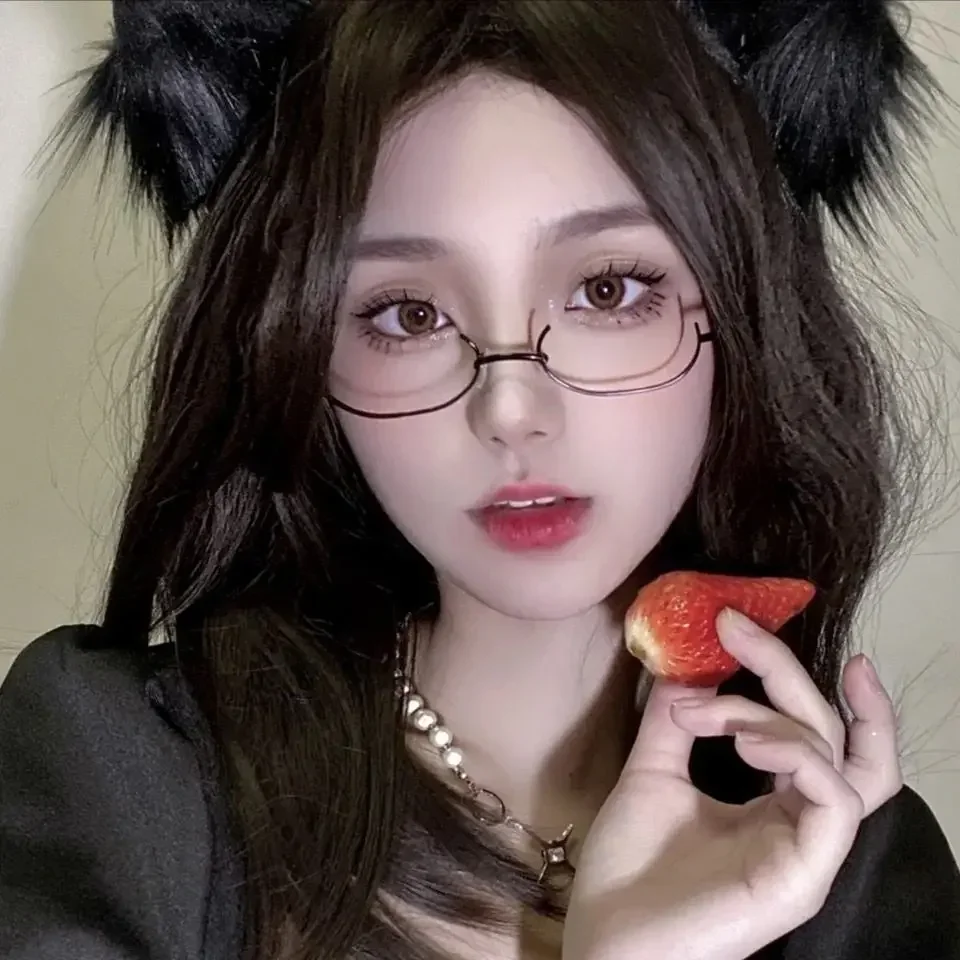 Top Trends: Harajuku Half Frames Glasses Women Vintage Metal Oval No Lens Optical Spectacles Eyewear Girls Cosplay Photography Eyeglasses Shoppable Styles - Image 5