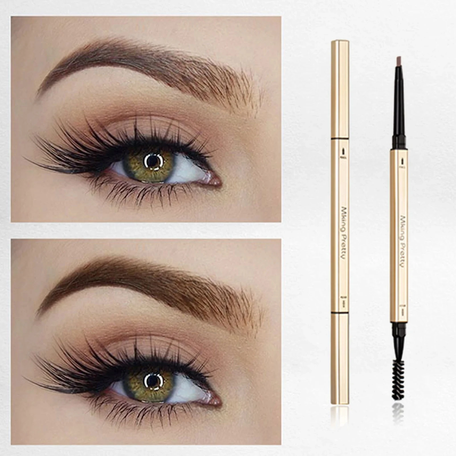 Top Trends: Artist Sketch Double Head Eyebrow Pencil Super Fine Natural Long Lasting Waterproof Professional Brow Pen Eye Makeup Shoppable Styles