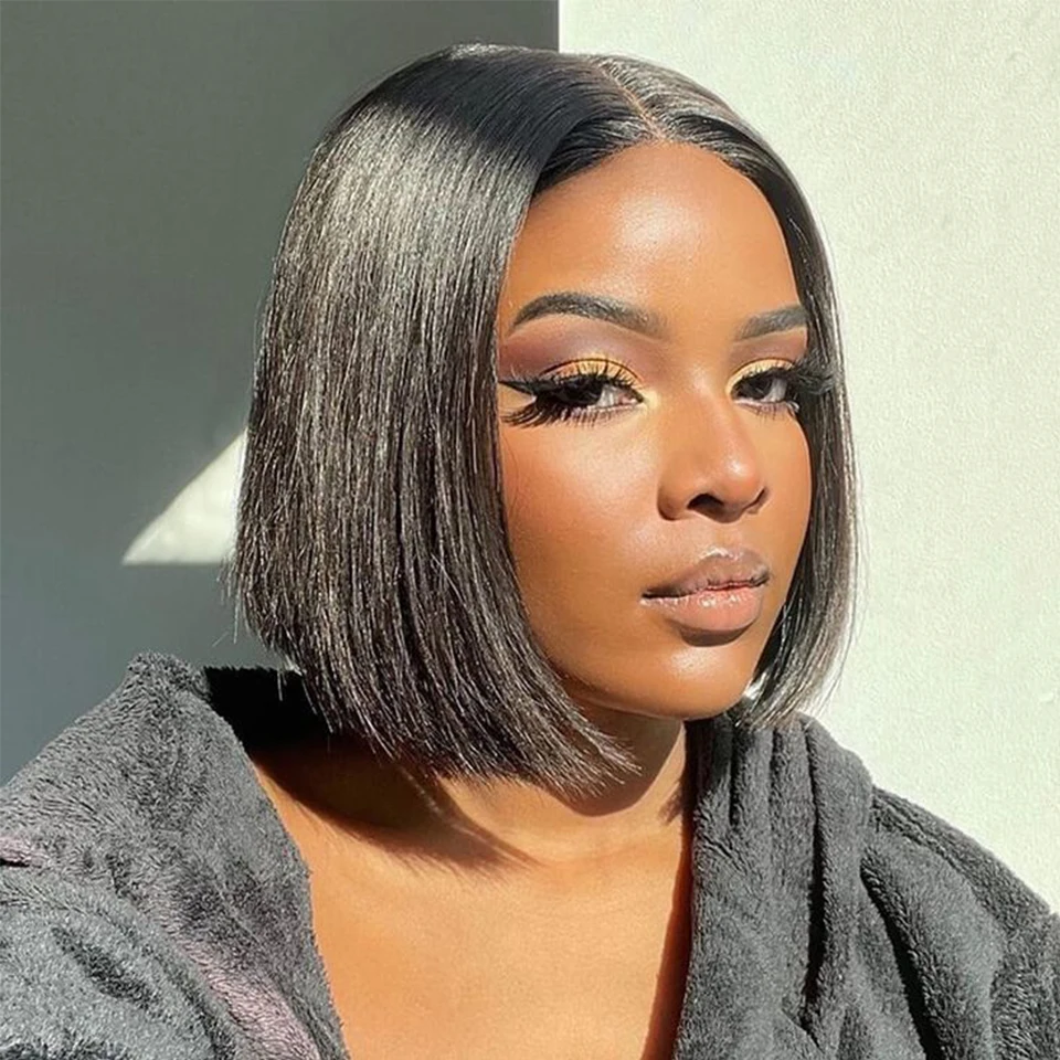 Top Trends: Lekker Wear And Go Short Straight Bob Human Hair Lace Wig For Women Brazilian Remy Hair Glueless Pixie Middle Part Lace Easy Wig Shoppable Styles - Image 5