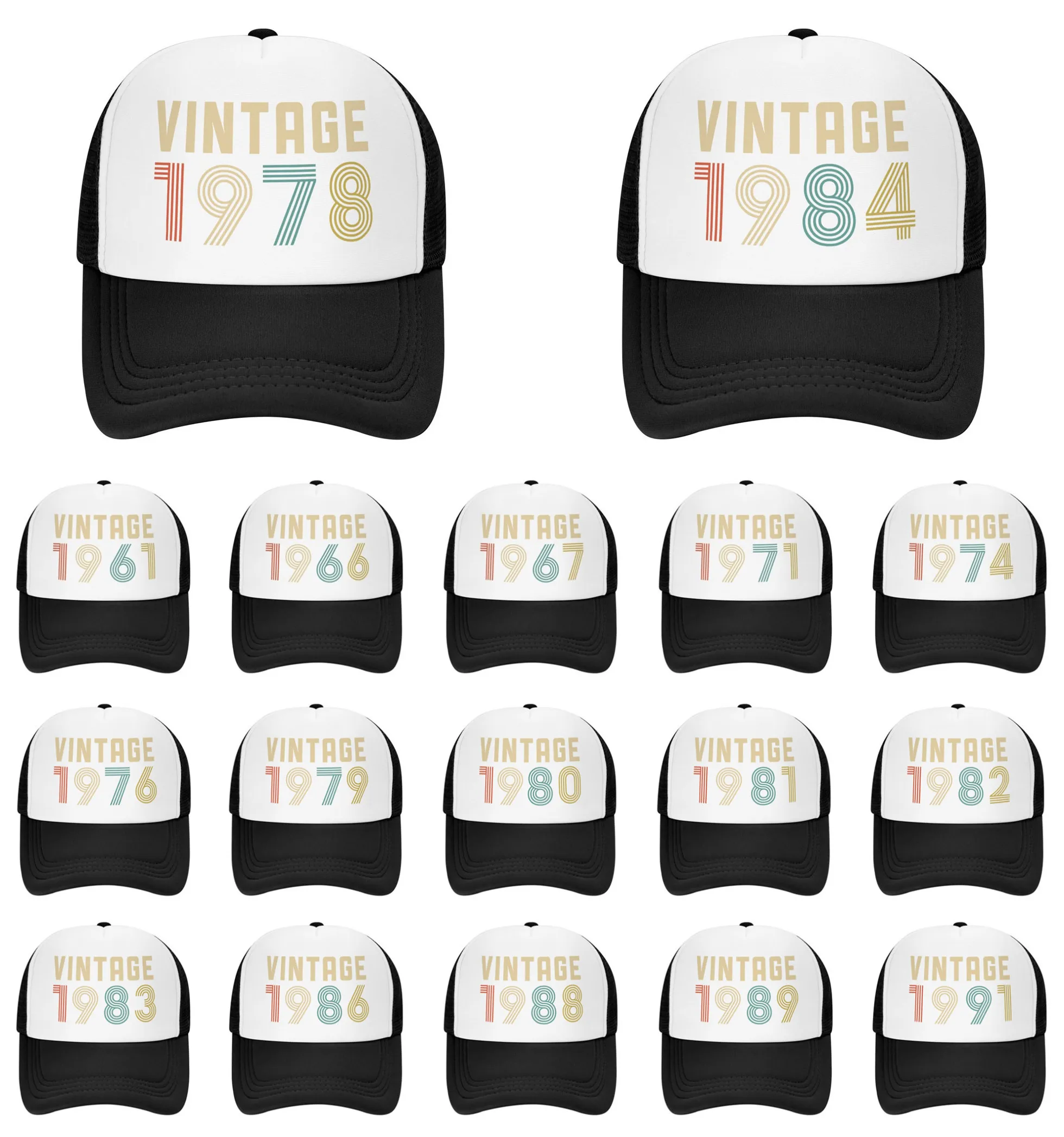 Top Trends: Vintage 1978 Cap 1978 Trucker Cap Hat For Men Women 1961-1995 Born All The People Retro 40th Birthday Gift Baseball Caps Cool Shoppable Styles