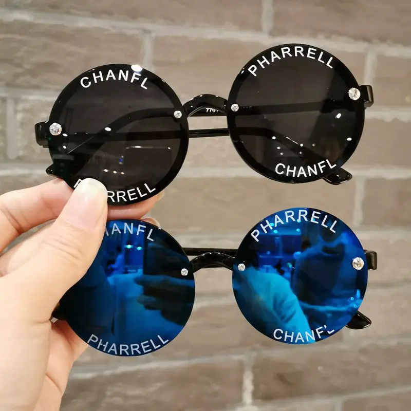 Top Trends: 2024 New Fashion Round Frame Mirror Children's Sunglasses Plastic Classic Kids Anti-Reflective Sun Glasses Uv400 Shoppable Styles