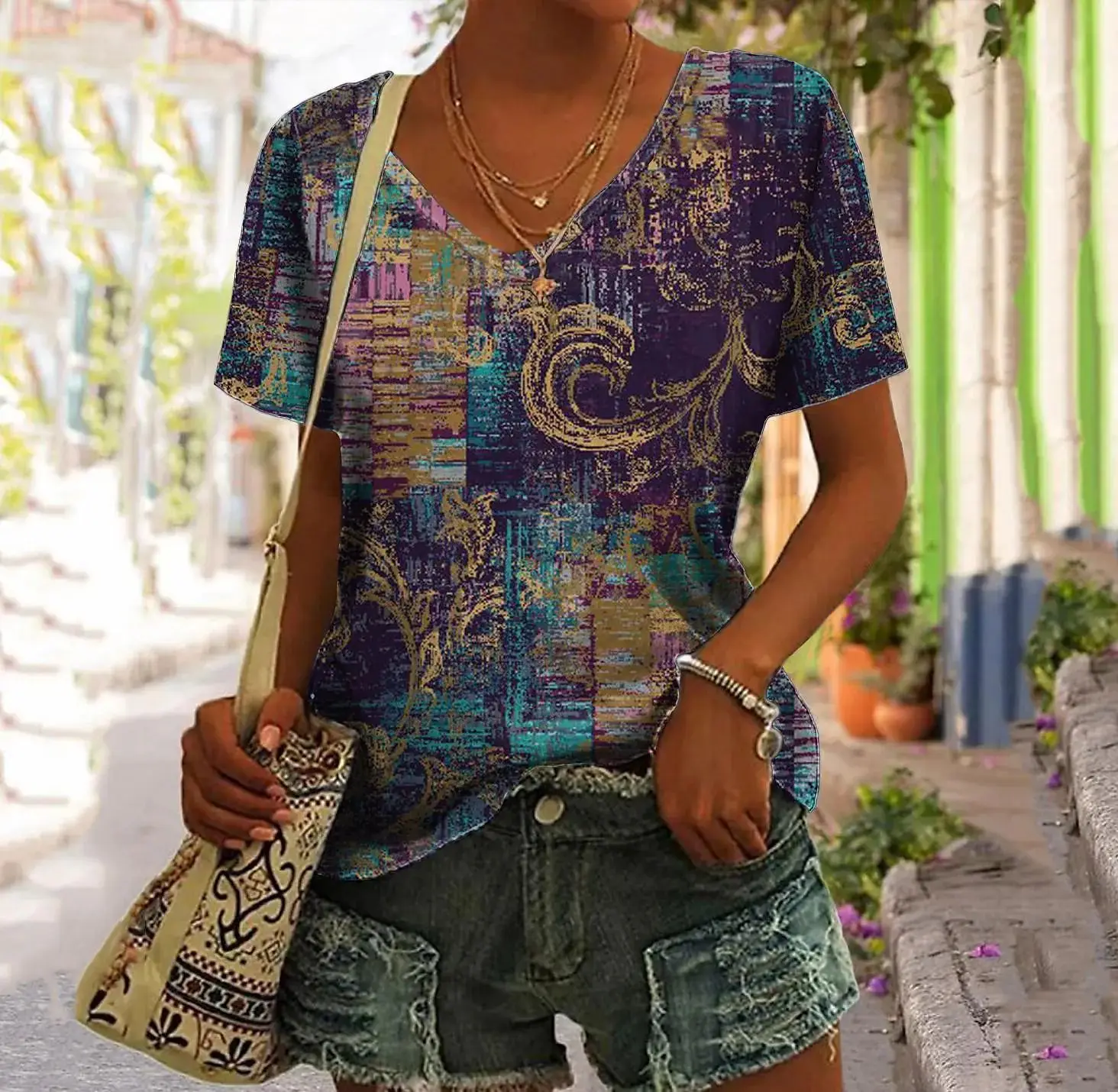 Top Trends: Retro T Shirt For Women Harajuku Clothes Women's Tees Summer Casual Short Sleeve Girls Blouse Floral Print Female Oversized Tops Shoppable Styles