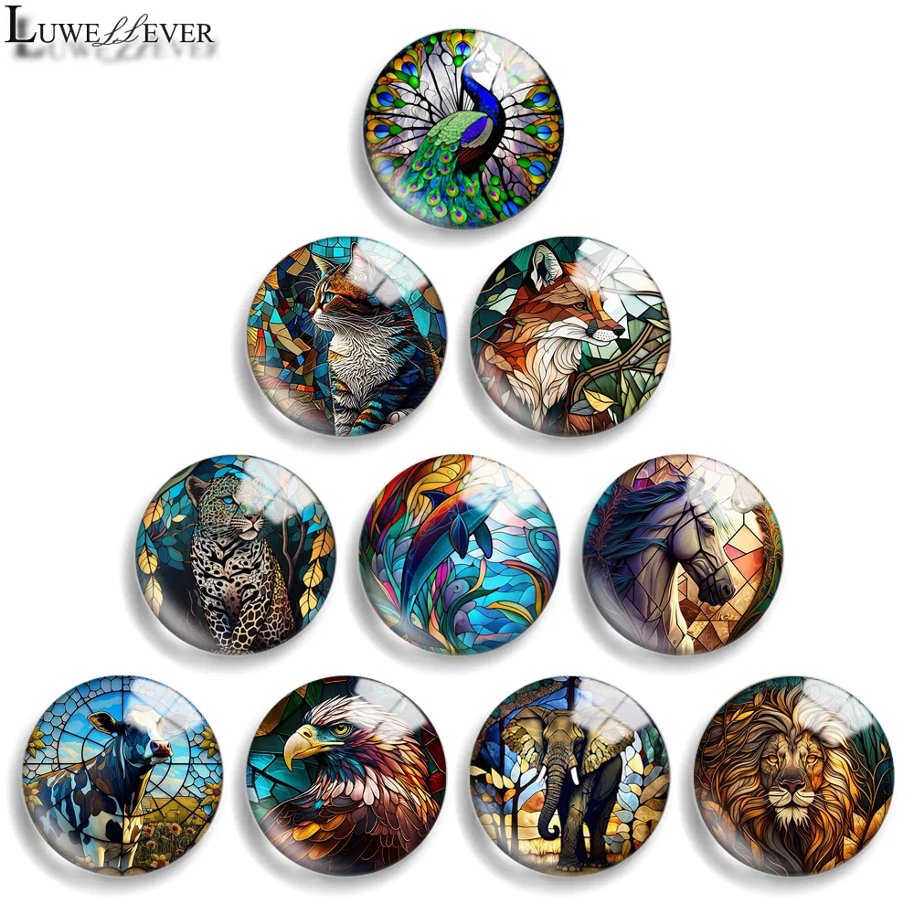 Top Trends: 12mm 10mm 20mm 25mm 30mm 40mm 864 Animal Bird Mix Round Glass Cabochon Jewelry Finding 18mm Snap Button Charm Bracelet Shoppable Styles