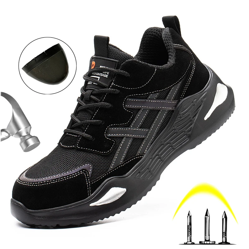 Top Trends: Waliantile Indestructible Safety Shoes Men Anti-smashing Steel Toe Work Boots Sneakers Male Puncture Proof Industry Safety Shoes Shoppable Styles