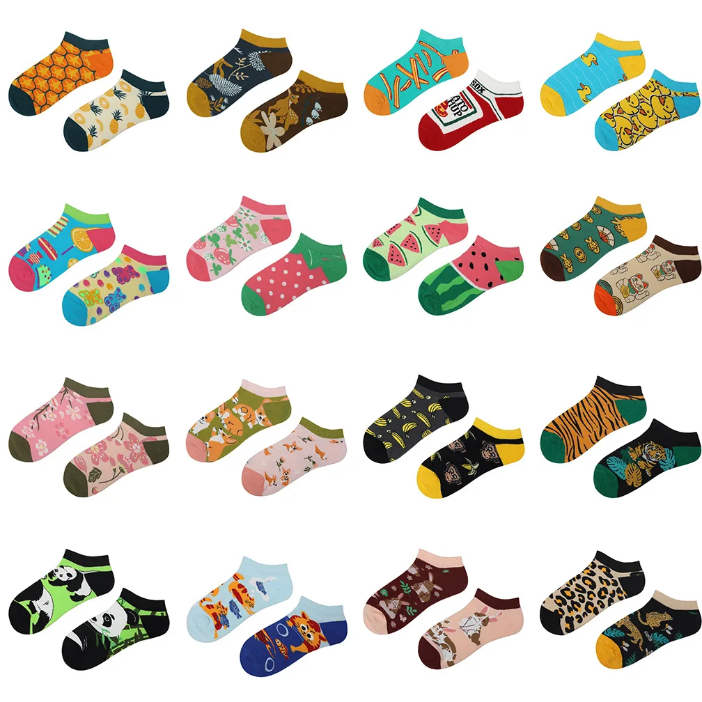 Top Trends: 2023 Spring And Summer AB Boat Socks Men And Women Fashion Creative Trendy Couple Socks Pure Cotton Comfortable Short Socks Shoppable Styles