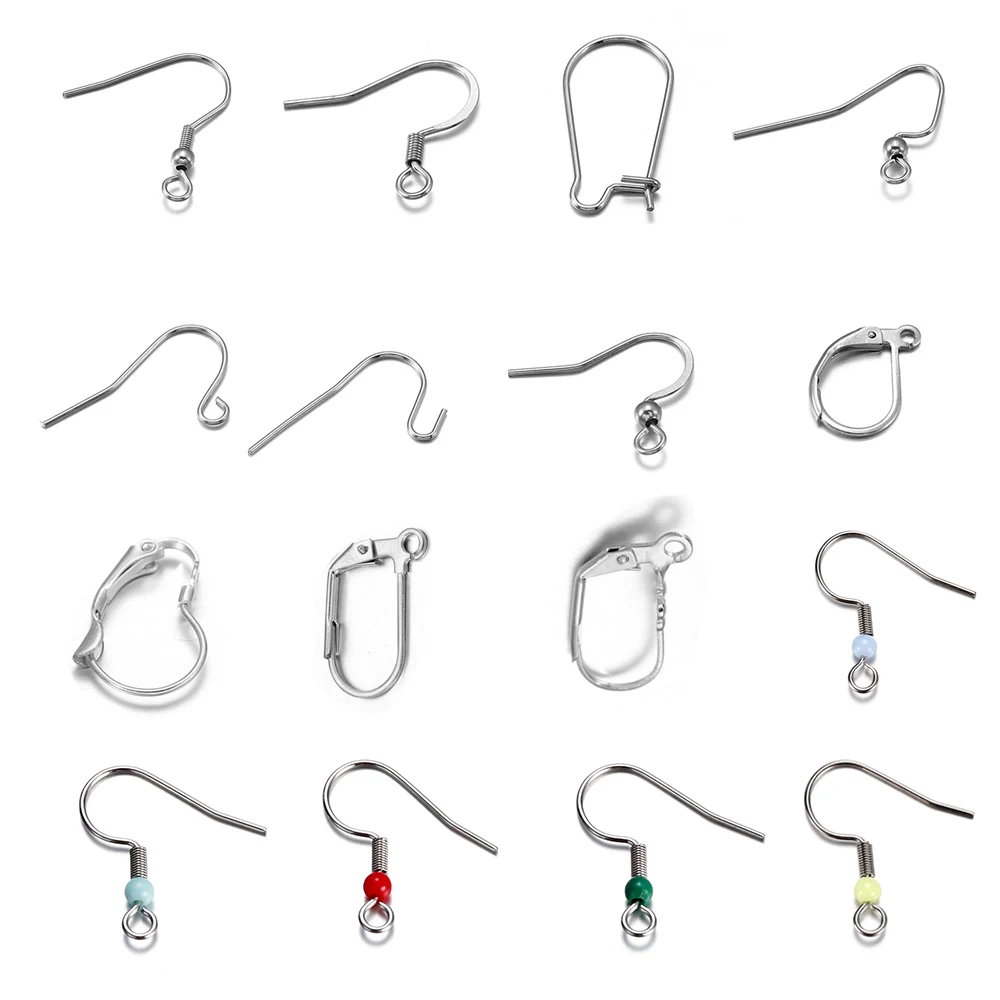 Top Trends: 20-50Pcs No Allergic Stainless Steel Ear Hook Earrings Clasps Ear Wire Findings For DIY Jewelry Making Supplies Accessories Shoppable Styles