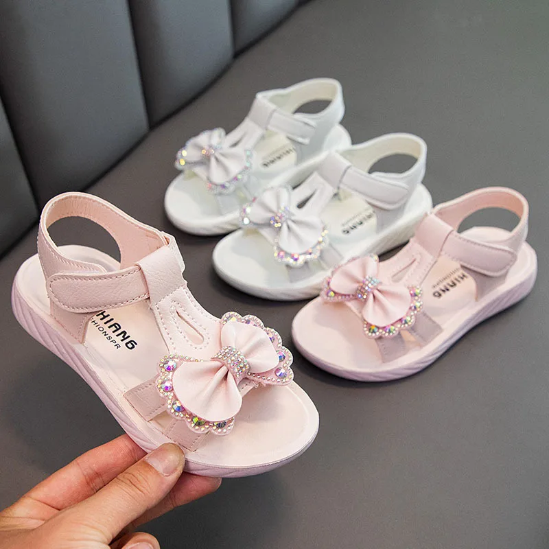 Top Trends: Children&#039;s Sandals Summer Girls Shoes New Princess Kids Sandals For Girls Lovely Rhinestone Butterfly Beach Shoes Dropshipping Shoppable Styles