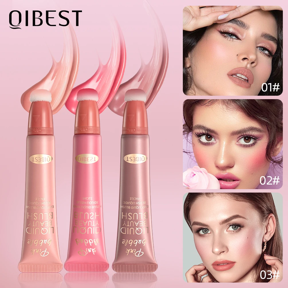 Top Trends: QIBEST Beauty Liquid Blush Stick Pigment Lasting Natural Liquid Contouring For Face Blusher Cheek Tint Peach Cream Blush Makeup Shoppable Styles