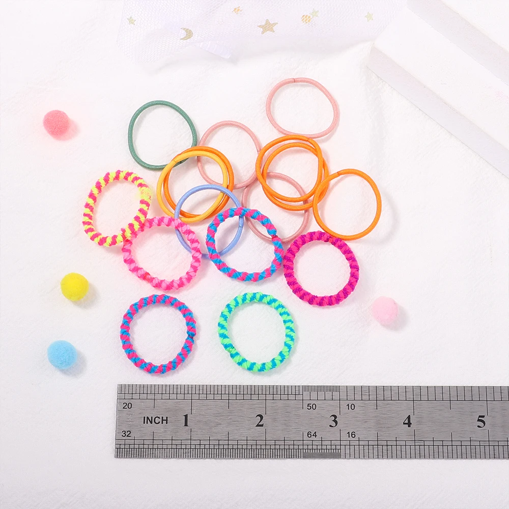 Top Trends: 50 / 100pcs / lot Hair Bands Girl Candy Color Elastic Rubber Band Hair Band Child Baby Headband Scrunchie Hair Accessories For Hair Shoppable Styles - Image 6