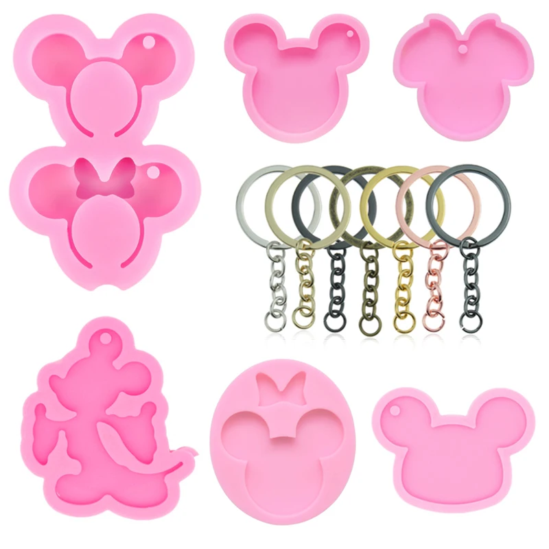 Top Trends: DIY Cartoon Mouse Keychain Casting Silicone Mold For Resin Jewelry Keychain Pendant Crystal Epoxy Mold Jewelry Making Tool Shoppable Styles