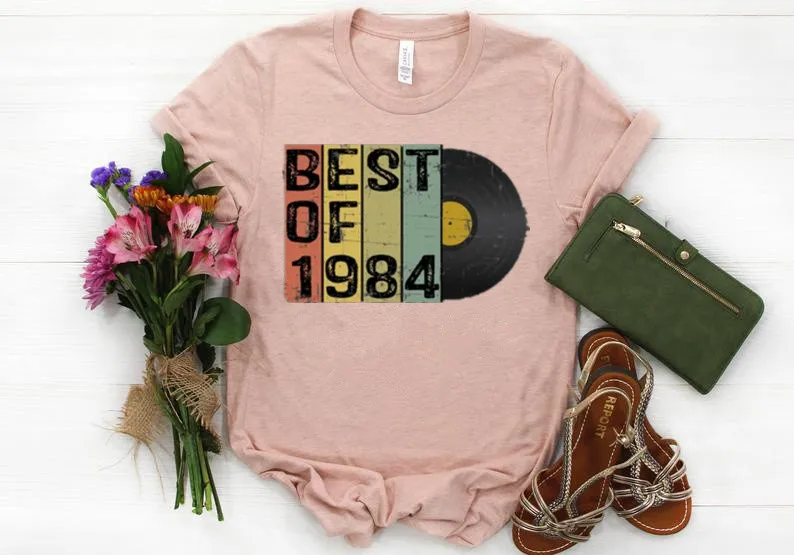 Top Trends: 37th Birthday Gift For Him Her 37 Birthday Shirt For Women Men, Birthday Party Shirts Best Of 1984 100% Cotton TShirt Unisex Y2k Shoppable Styles