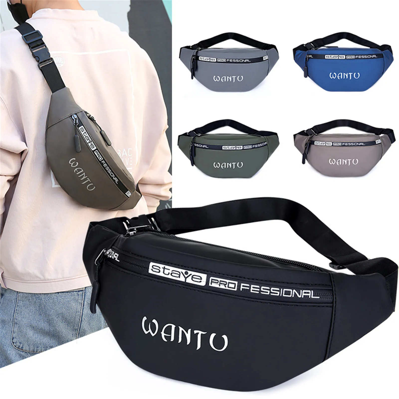 Top Trends: Fashion Oxford Cloth Waist Pack Chest Bag For Outdoor Activities Chest Bag Waterproof Travel Running Mobile Phone Bags Wholesale Shoppable Styles