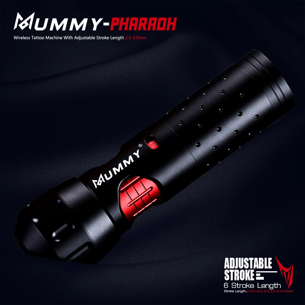 Top Trends: Mummy Pharaoh Wireless Tattoo Machine With Adjustable Stroke Length 2.5-4.0mm Customized Swiss Motor Low Noise Tattoo Pen Shoppable Styles