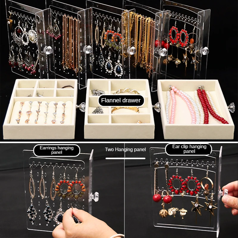 Top Trends: Jewelry Organizer Box Storage Large Size Transparent Acrylic Display Case Hanging Necklace Earrings Jewelry Boxes Stray Kids Shoppable Styles - Image 4