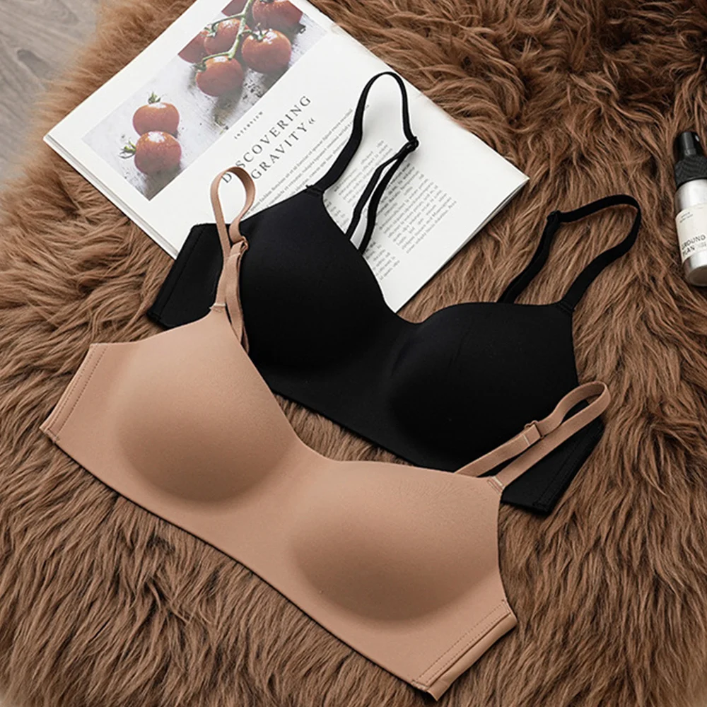 Top Trends: Seamless Bras For Women Wireless Underwear Push Up Brasiere Deep V Bralette Comfort Female Thin Invisible Bra Sexy Lingerie Shoppable Styles