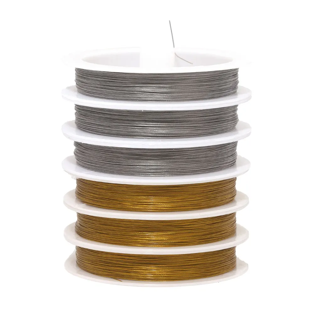 Top Trends: 50m / roll 0.35-0.8mm Stainless Steel Tiger Tail Beading Wire For Jewelry Making Supplies Handmade Resistant Strong Wire Shoppable Styles