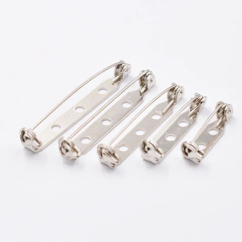 Top Trends: 20pcs / lot 20 25 32 38mm Safe Lock Brooch Pins Base Back Bar Badge Holder For Jewelry Makings Findings Accessories Diy Shoppable Styles