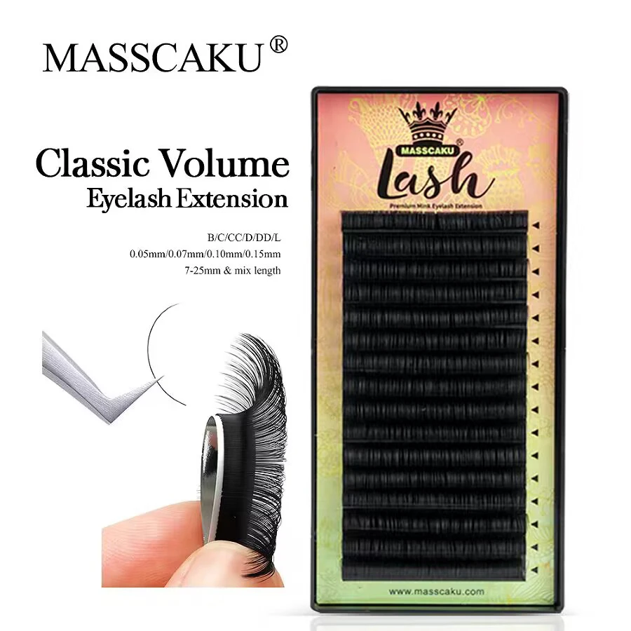 Top Trends: MASSCAKU Most Popular C D CC DD Classic Lashes Matte Black False Individual Eyelashes Extension Russian Volume Eyelash Shoppable Styles