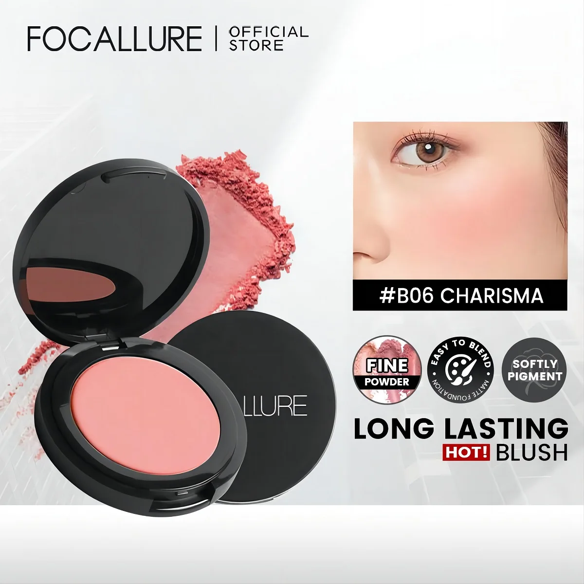 Top Trends: FOCALLURE 16 Colors Natural Matte Face Blusher Nourishing Facial Cheek Contour Peach Blush Palette Women Powder Makeup Cosmetics Shoppable Styles