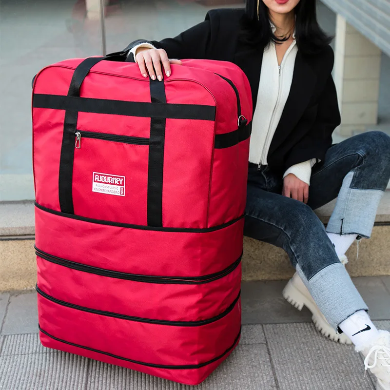 Top Trends: Duffle Large Capacity Handbag Clothing Layering Wheel Storage Bag Box Travel Bag Oversized Foldable Camping Gear Large Luggage Shoppable Styles